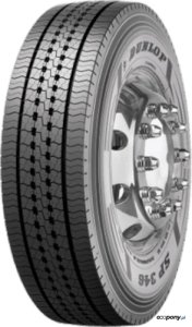 OPONA 315/70R22.5 SP346+ HL 156/150L 3PMSF FRONT Dunlop (C,B,B,74)