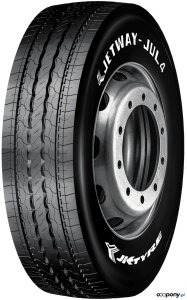 OPONA 315/80R22.5 JETWAY JUL4 156L/150J 3PMSF M+S FRONT JK Tyre (D,B,B,73dB)
